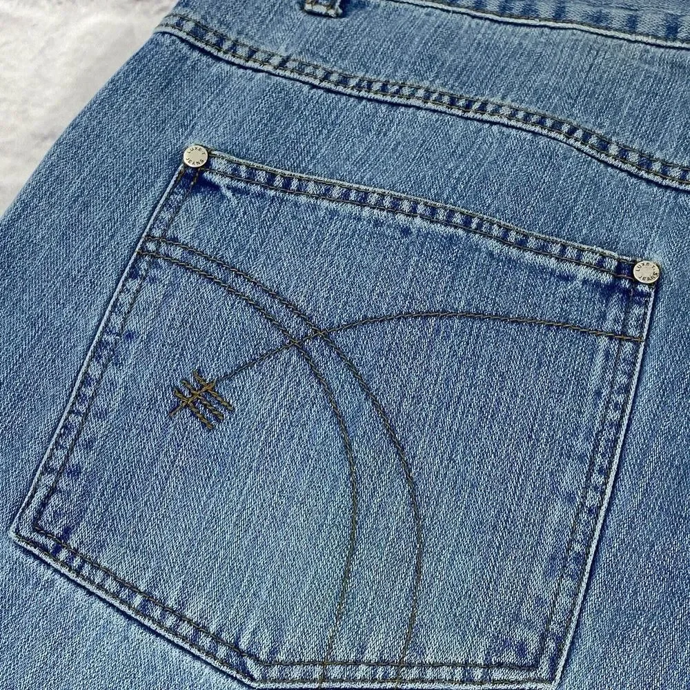 LUXE-T Luxury Basics Relaxed Fit Men's Blue Jeans‎ Size 42x33 Distressed Hem